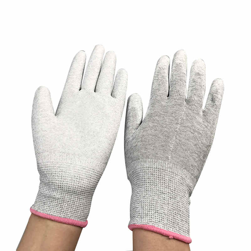 Karbonfiber Nylon ESD Palm PU -belagte hanske